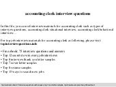 top 10 accounting clerk interview questions and answers interview questions and answers for accounting clerk