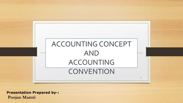 Accounting concept and convention