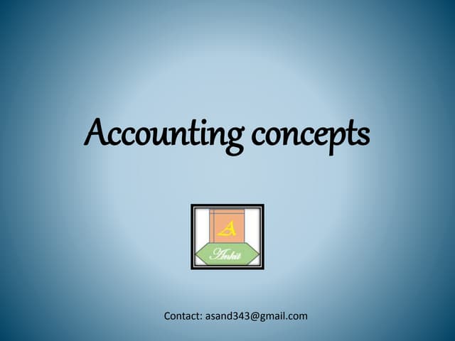 Accounting concepts