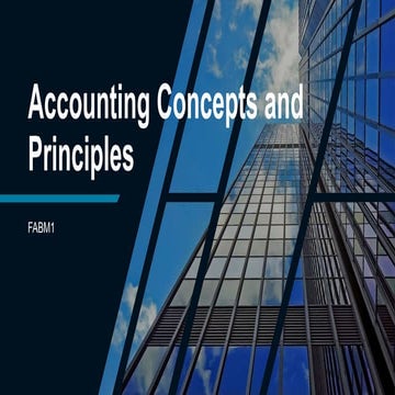 Accounting Concepts and Principles
