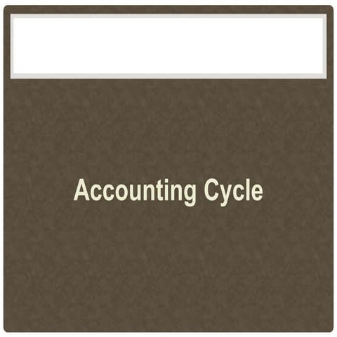 Accounting cycle