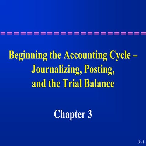 Accounting cycle to trial balance