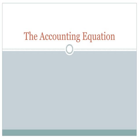 Accounting  equation