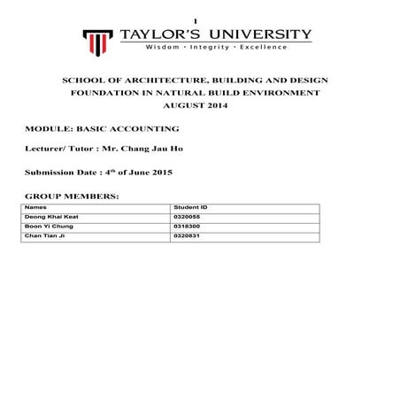 Accounting Report ( Final )
