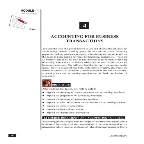 Accounting for business transactions