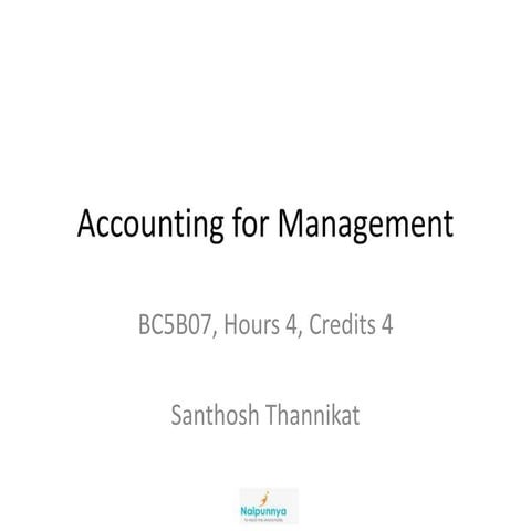 Accounting for management