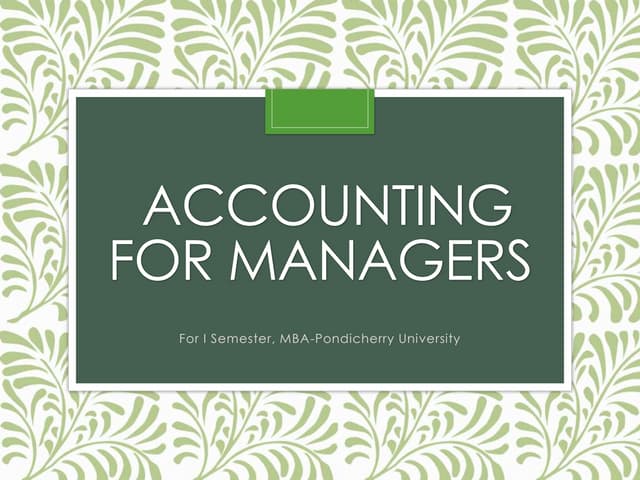Fundamentals of Accounting