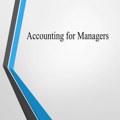 Accounting for Managers