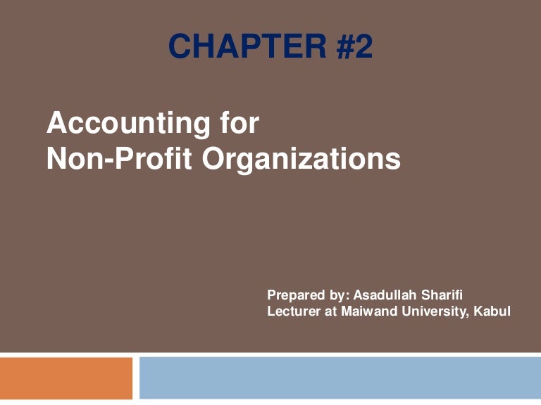 Accounting for non profit organization
