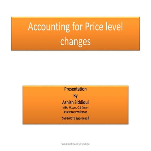Accounting for price level changes | PPTX