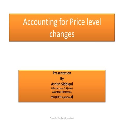 Accounting for price level changes ppt | PPTX