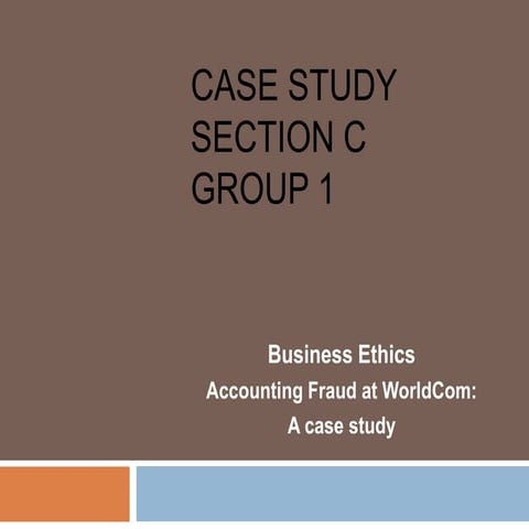 Accounting fraud at Worldcom