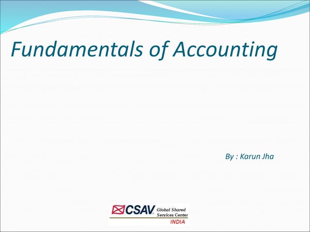Accounting Fundamentals .................
