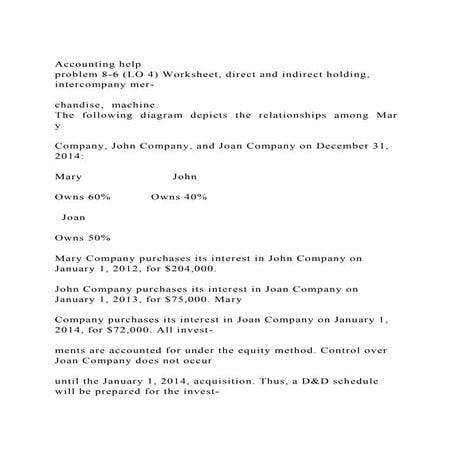 Accounting helpproblem 8-6 (LO 4) Worksheet, direct and indirect.docx