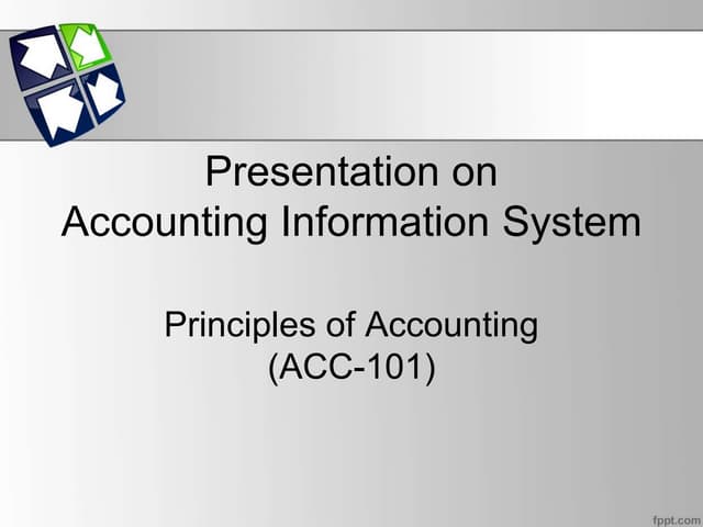 Accounting information system presentation
