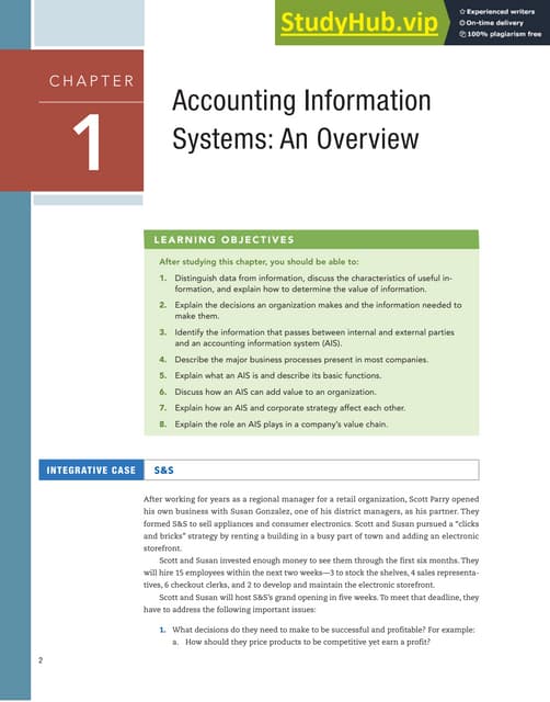 Accounting Information Systems 13Th Chapter 1