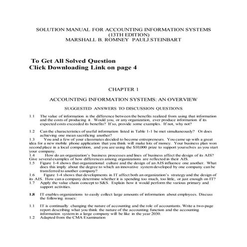 Accounting information systems  13th ed .