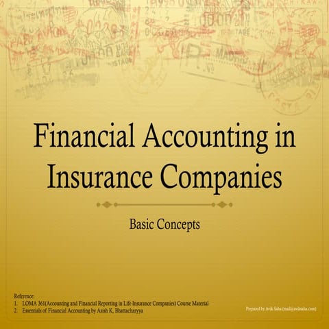 Accounting in insurance companies   basic concepts