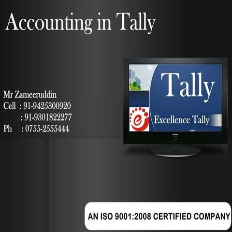 Accounting in tally Computerized Accounting Class