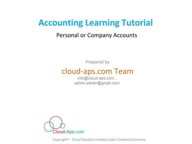 Accounting Learning Tutorial