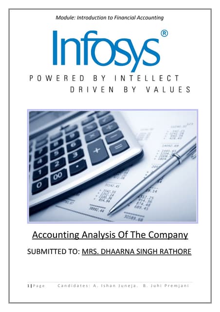 Accounting report infosys company