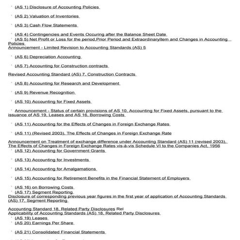 Accounting standards