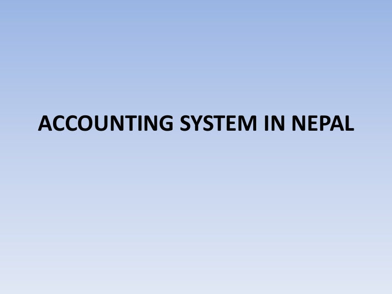 Accounting system in Nepal