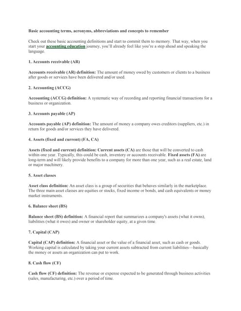 Off balance sheets | PPT