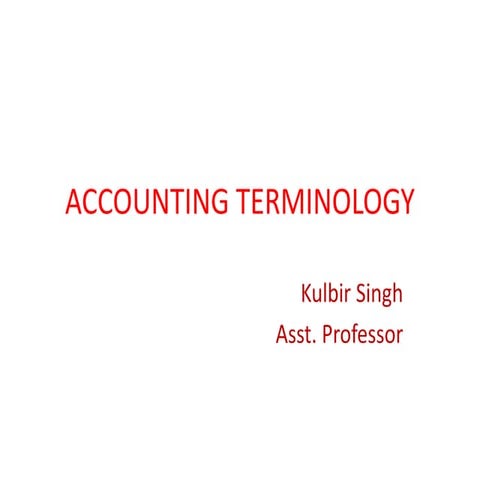 Accounting terminology