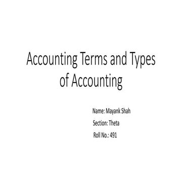 Accounting Presentation