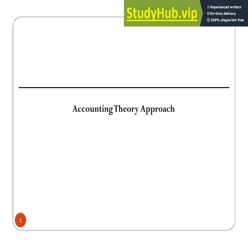 Accounting Theory Approach