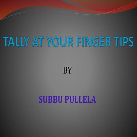 Accounting vouchesrs in Tally