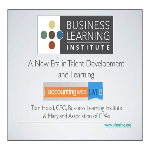 A New Era in Talent Development and Learning