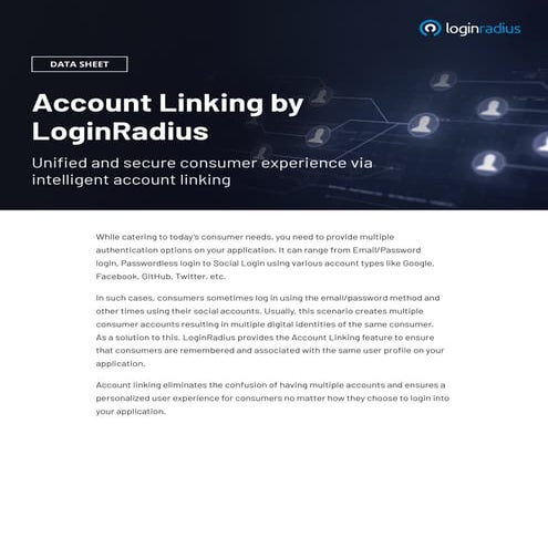 Account Linking Solutions by LoginRadius | PDF
