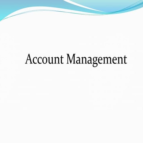Account management
