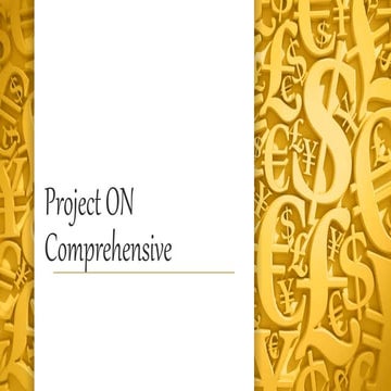 Accounts Comprehensive Project Class 11