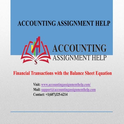 Understanding Financial Transactions with the Balance Sheet Equation