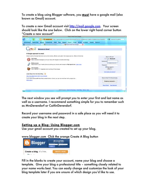 Account setup