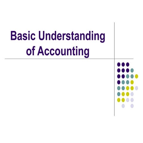 Basic Introduction to Accounting Terminology