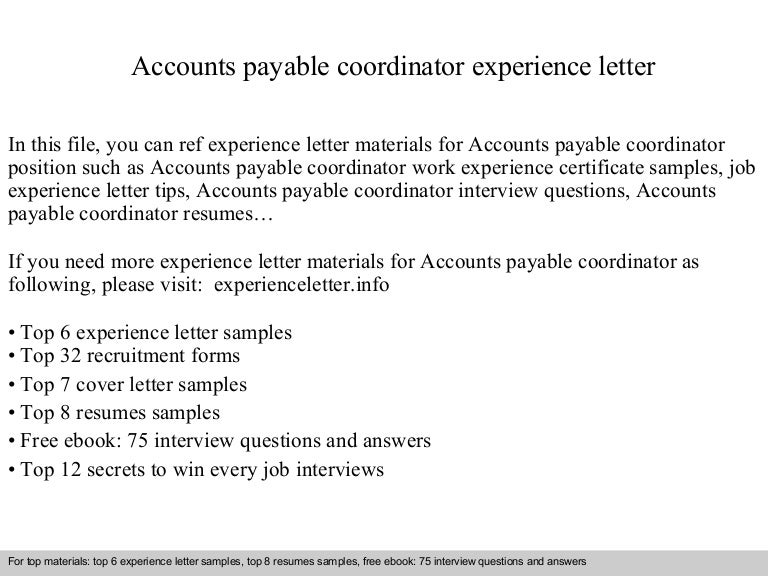accounts payable coordinator resumes