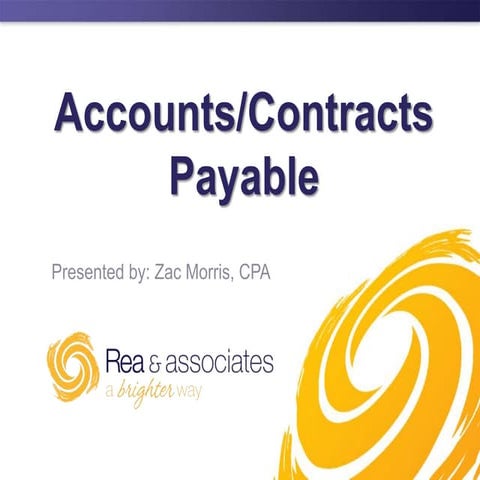 Accounts Payable & Contracts Payable 