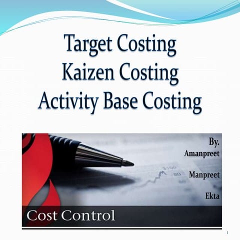 Target,kizen costing and abc..