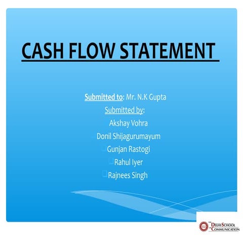 Cash Flow Statement with examples 