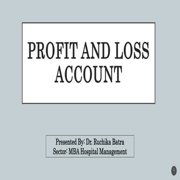 Profit and Loss Account