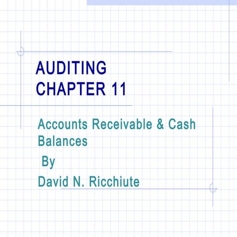 Accounts receivable & cash balances