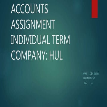 HUL COMPANY- DONE BY SNEHA