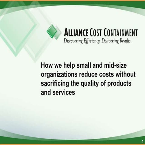 Alliance Cost Containment