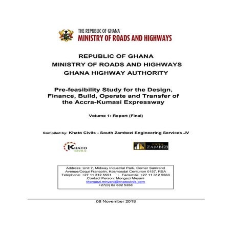 Accra-Kumasi Expressway - Prefeasibility Report Volume 1 of 7.11.2018.pdf