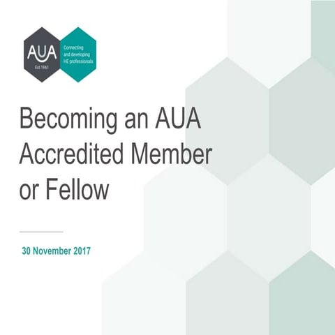 Becoming an AUA Accredited Member or Fellow