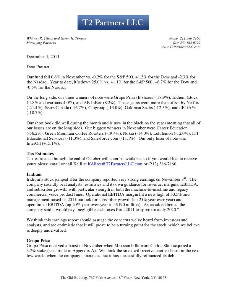 Accredited fund letter to investors nov 11 Accredited fund letter to investors nov 11